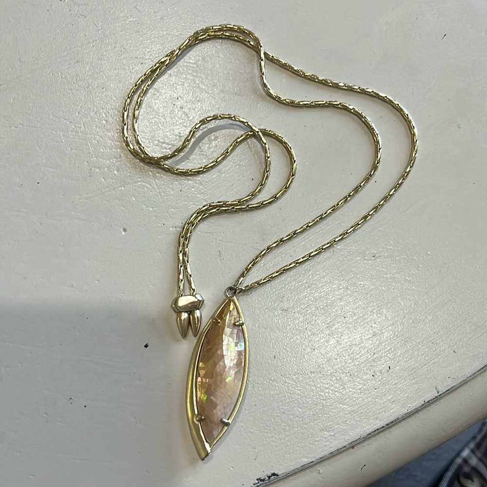 Necklace adjustable length gold